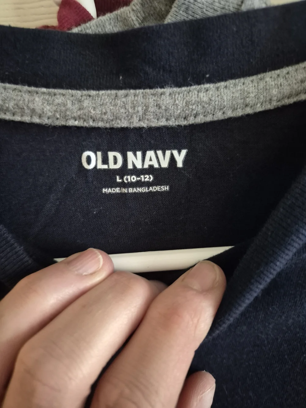 Old Navy Long-Sleeve Crew Tees in Navy, Gray & Burgundy
